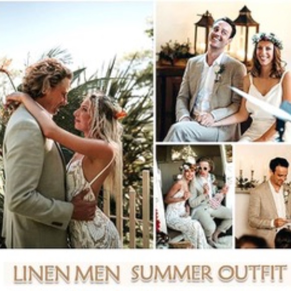 Black Linen Suit 42 Regular Pants 34 x 32 - Picture 6 of 7